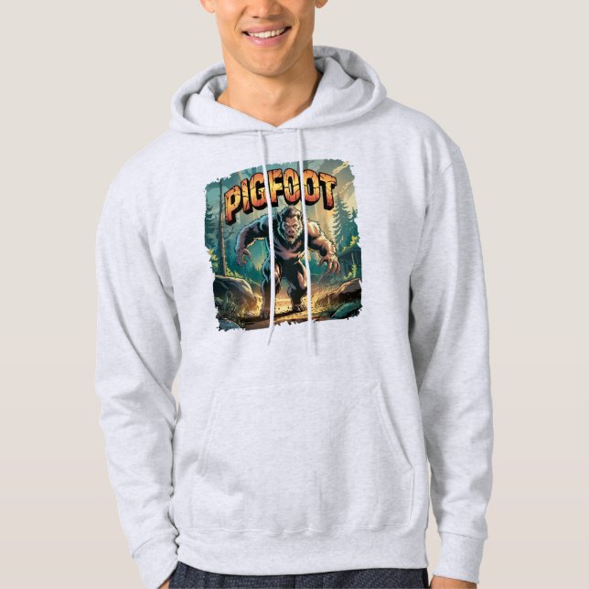 Pigfoot Illustration Combo Creature Funny Hoodie (Framsida)