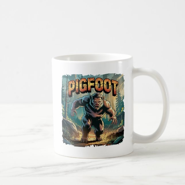 Pigfoot Illustration Combo Creature Funny Kaffemugg (Höger)