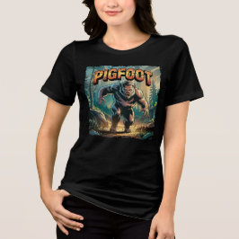 Pigfoot Illustration Combo Creature Funny T Shirt
