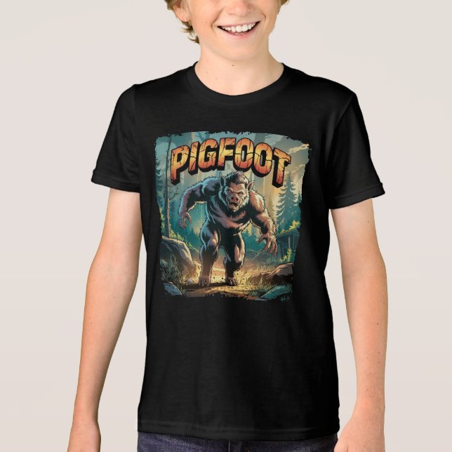 Pigfoot Illustration Combo Creature Funny T Shirt (Framsida)