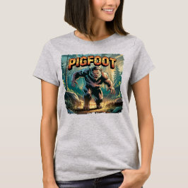 Pigfoot Illustration Combo Creature Funny T Shirt