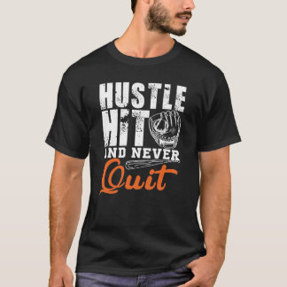 Pigga, Slå, Ge Aldrig Upp – Livet är en Basebollsl T Shirt