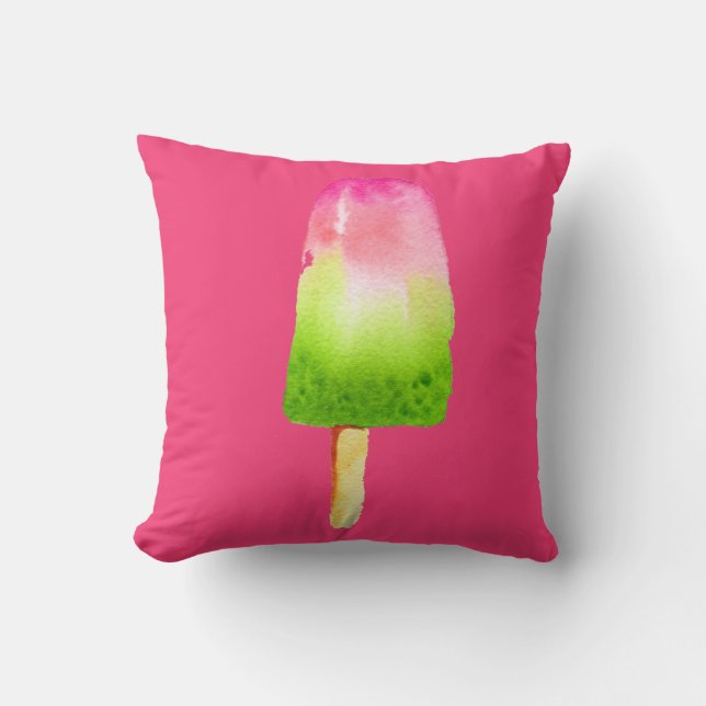 Pigghaj popsicle art söt mat kudde (Framsida)