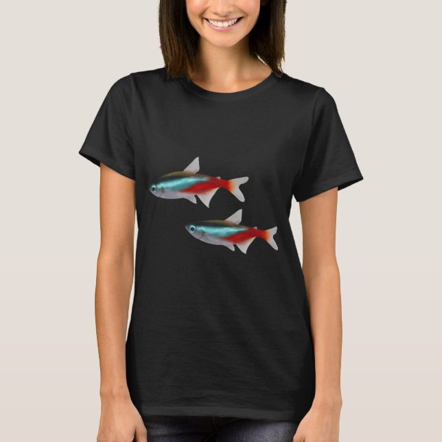 Pigghajig gul blåsfisk t shirt (Framsida)