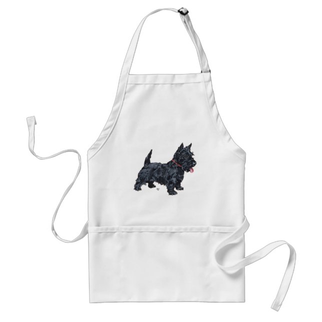 Pigghund Scottie Förkläde (Framsidan)