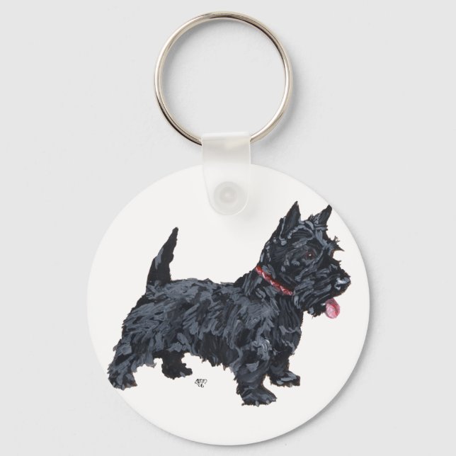 Pigghund Scottie Nyckelring (Framsida)