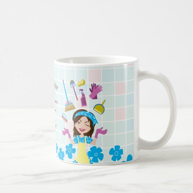 Pigghushusdame Tecknad Damstädservice Kaffemugg (Höger)