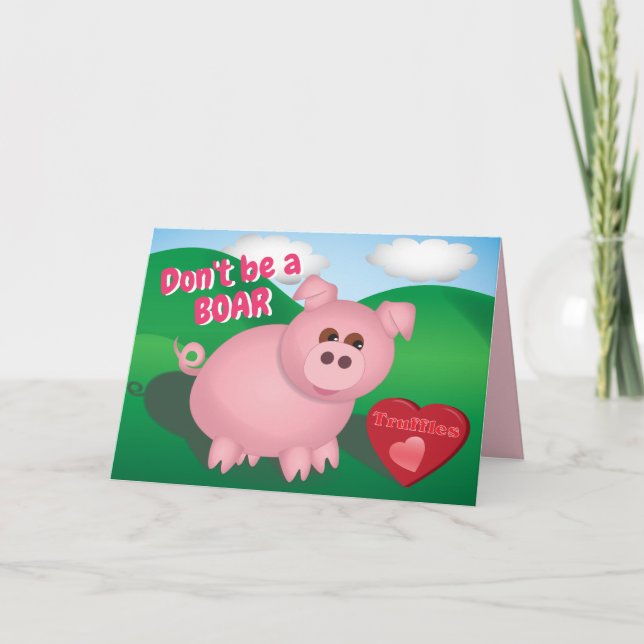 Piggie med Truffles Helgkort (Framsida)