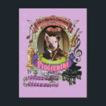 Piggienini Funny Gris Animal Composer Paganini Vykort<br><div class="desc">Ett Underbart vykort i Atcolo Piggienini-serien med ett sött smågris med en klassisk musikkompositör i berömden Paganini-utseende, märkesnoter för klassisk musik lakan, antika piano- och fiolinstrument, musik noter och andra klassiska inslag i vintage. Ett roligt parodingkort för att lyssna på klassisk musik och spela folk. Skicka det här toppen smarta,...</div>