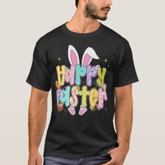 Piggig Penseldrag Glad Påsk Coquette Kanin T Shirt