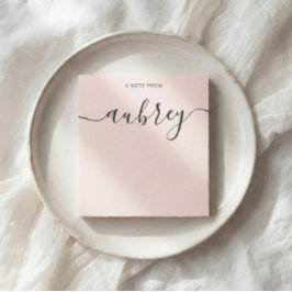 Pigglig monogram kalligrafi rosablad anteckningsblock