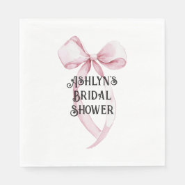 Pigglig Vit Rosa Slöja Bröllopsfest Pappersservett