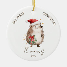 Piggsvin Babys 1:a julen Foto Ornament