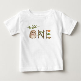 Piggsvin Vattenfärg Wild One Baby Födelsedags T-sh T Shirt