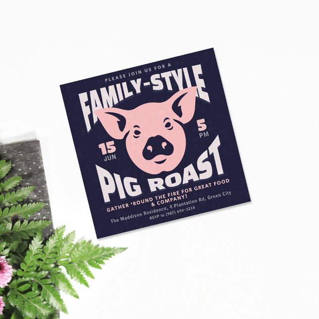 Piggsvinsgrillning familjestyle inbjudningar (Skapare uppladdad)