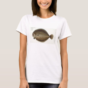 Piggvaren (Pleuronectes Maximus) pläterar XLIX Tee Shirt