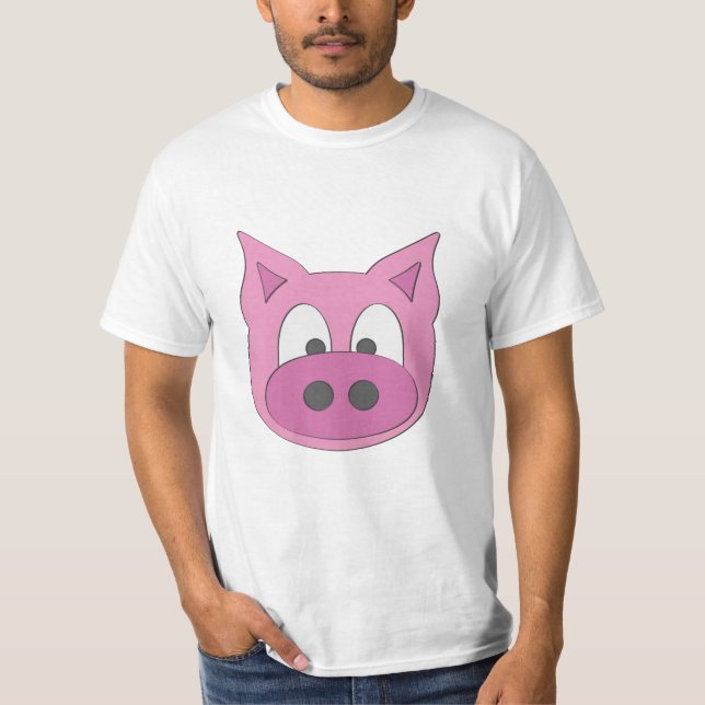 Piggy Ansikte T Shirt (Framsida)