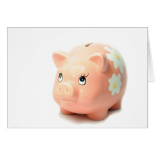 Piggy-bank Hälsningskort