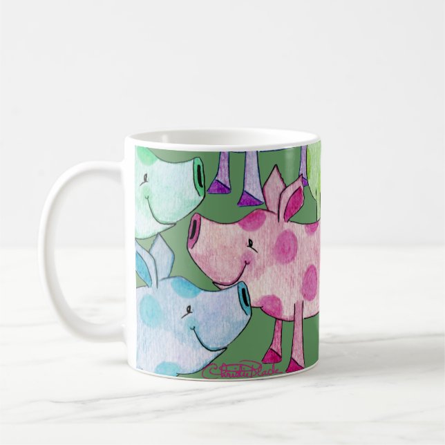 Piggy Collage Kaffemugg (Vänster)
