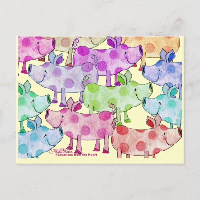 Piggy Collage Vykort (Framsida)