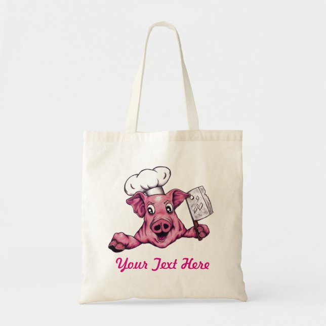 Piggy den roliga gulliga original- konsten för tygkasse (Framsidan)