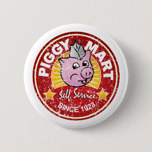Piggy emblem för anställd för knapp
