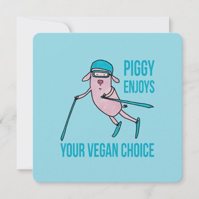 Piggy Enjoys Your Vegan Choice - Julkort (Framsida)