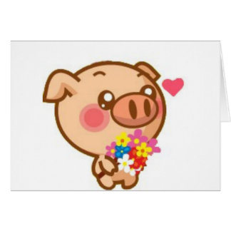 Piggy förälskat hälsningskort