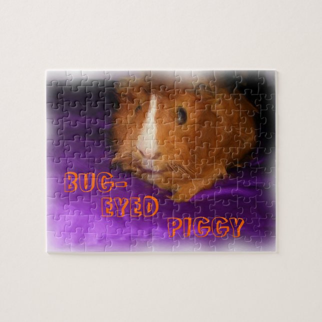 PIGGY Guinea Gris Puzzle kryp-EYED Pussel (Horisontell)