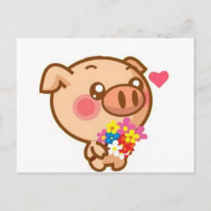 Piggy i Kärlek Vykort