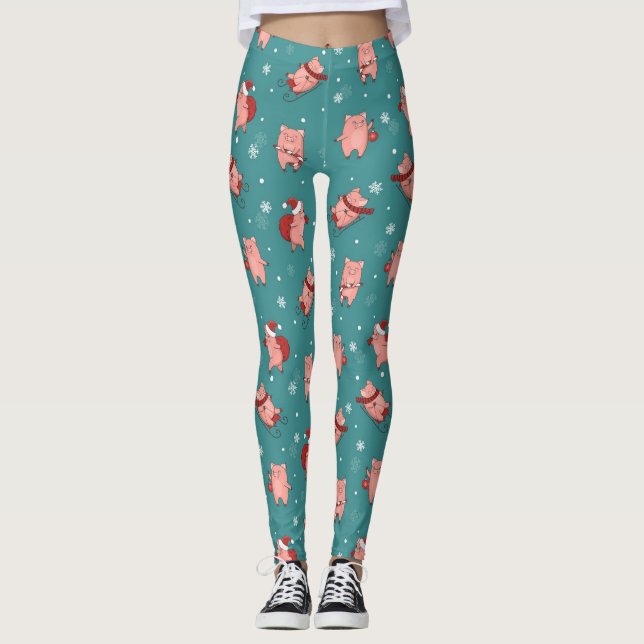 Piggy julbalar leggings (Framsida)