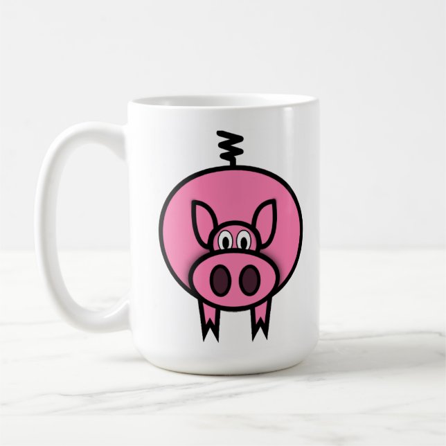Piggy-kaffe mugg 15oz (Vänster)
