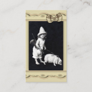 Piggy och I-vintagefotografi Visitkort