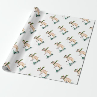 Piggy på en scooter presentpapper