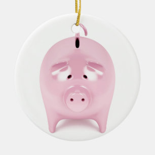 Piggy packa ihop julgransprydnad keramik