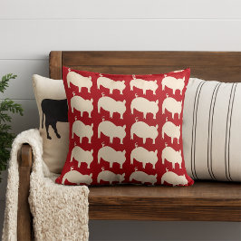 Piggy Parad Red White Dekorativ kudde