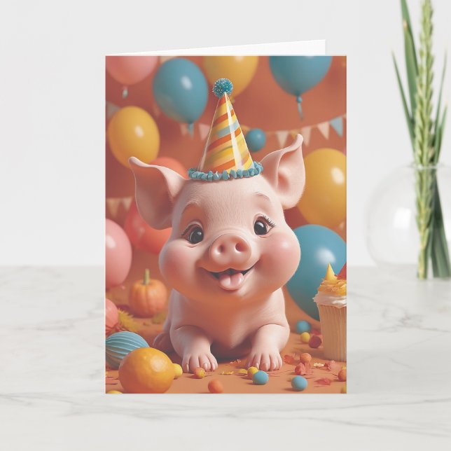 Piggy Party in Full Swing Kort (Framsida)