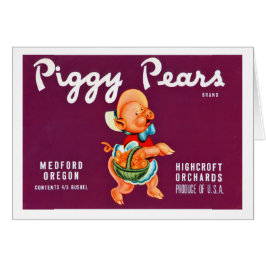 Piggy Pears Hälsningskort