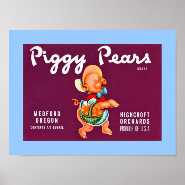 Piggy Pears Poster (Framsidan)