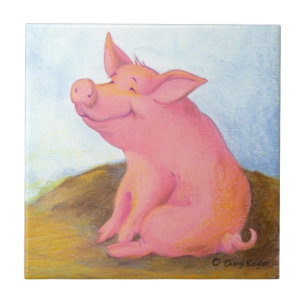 Piggy Pinkles/belägger med tegel Kakelplatta