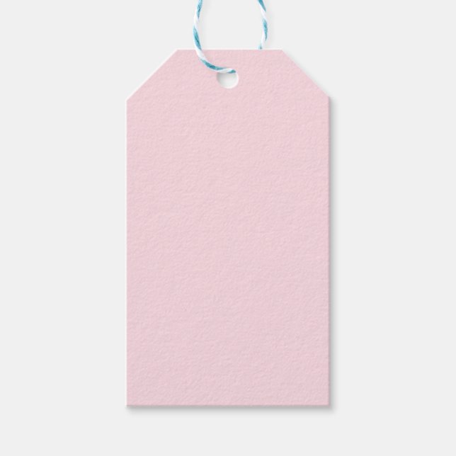 Piggy Rosa Solid Färg Presentetikett (Framsidan)