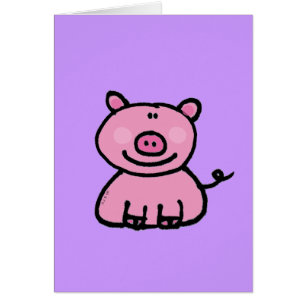 Piggy rosor hälsningskort