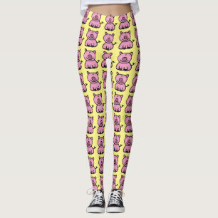 piggy rosor leggings