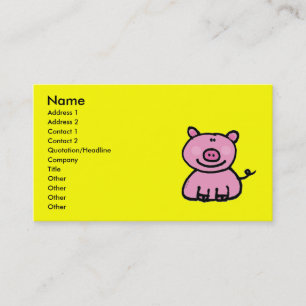 Piggy rosor visitkort