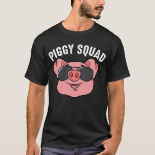 Piggy Squad Cute Gris Farmer Djur älskare T Shirt