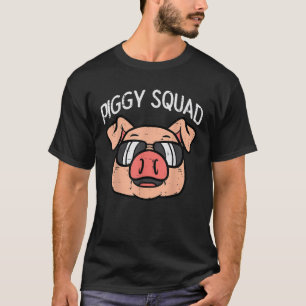 Piggy Squad Funny Gris Farmer Hog Farm Animal Mana T Shirt