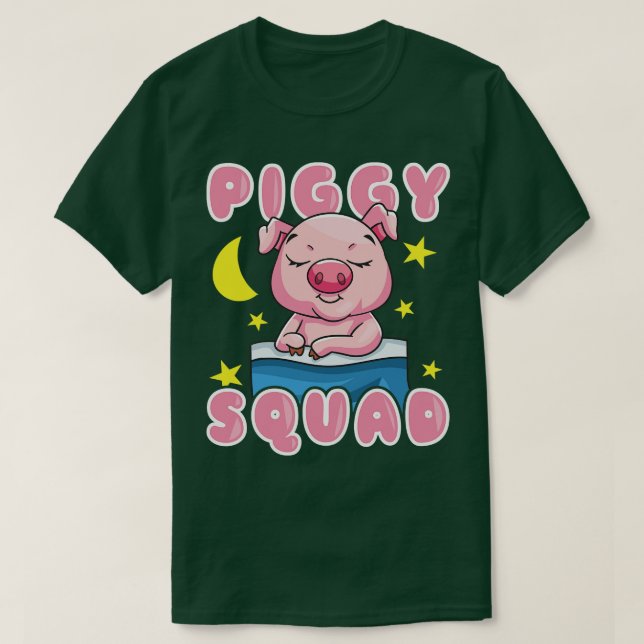 Piggy Squad Grisar Boskap T Shirt (Design framsida)