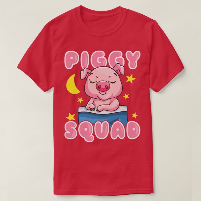 Piggy Squad Grisar Boskap T Shirt (Design framsida)