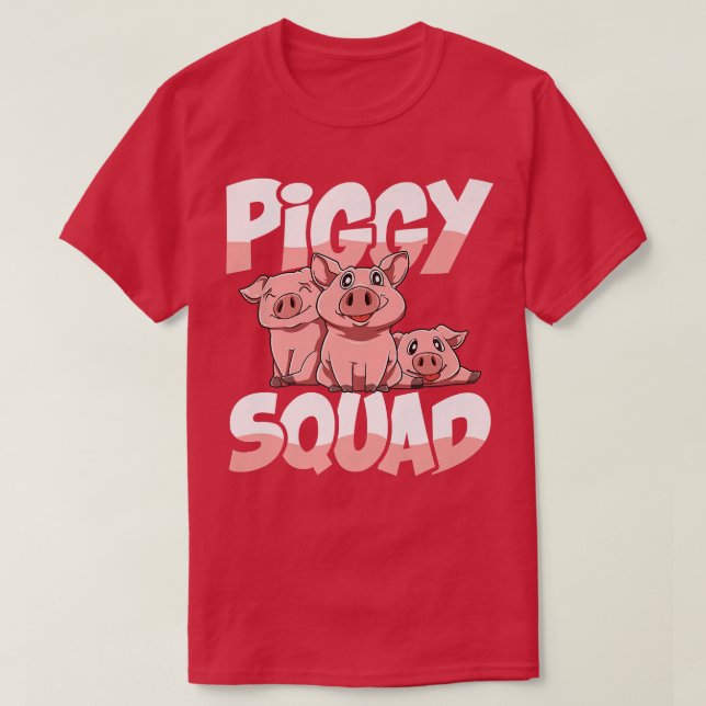 Piggy Square för Gris älskare och bondebidrag T Shirt (Design framsida)