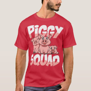 Piggy Square för Gris älskare och bondebidrag T Shirt